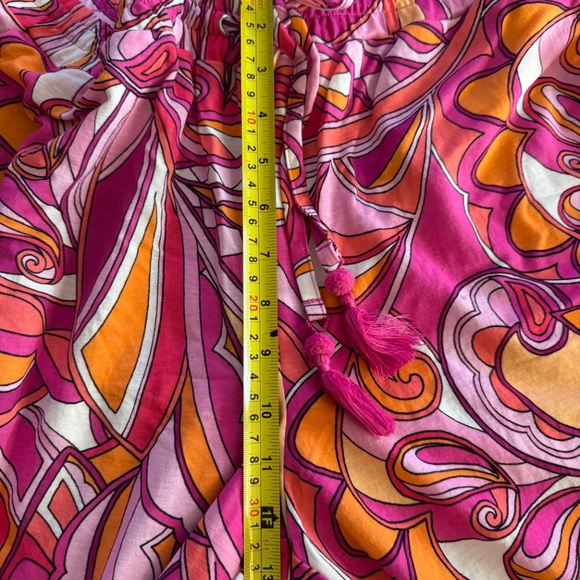 Belle by Kim Gravel Pink and Orange Patterned Cropped Pants - Picture 14 of 16